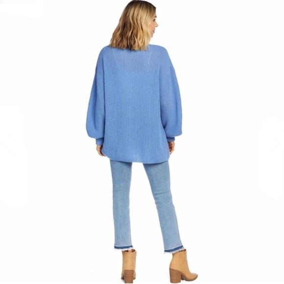 Mud Pie Shelton Oversized Blue Cardigan Sweater NWT - Picture 4 of 4